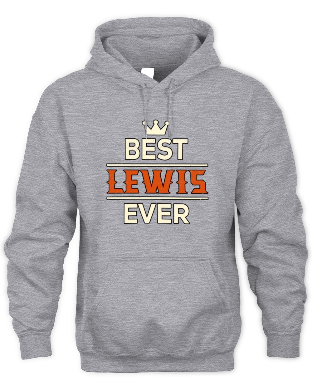Best Your Name With Crown Shirt LEWIS M1-59 / Unisex Hoodie / sport grey
