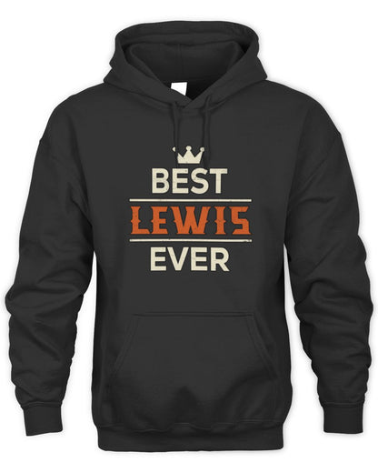 Best Your Name With Crown Shirt LEWIS M1-59 / Unisex Hoodie / black