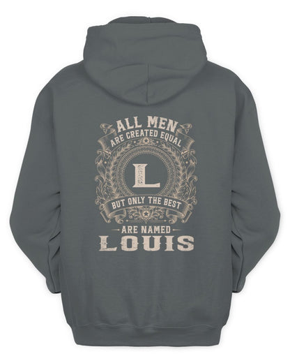 All Men Are Created Equal Cool Logo Shirt LOUIS M1-60 / Unisex Hoodie / charcoal