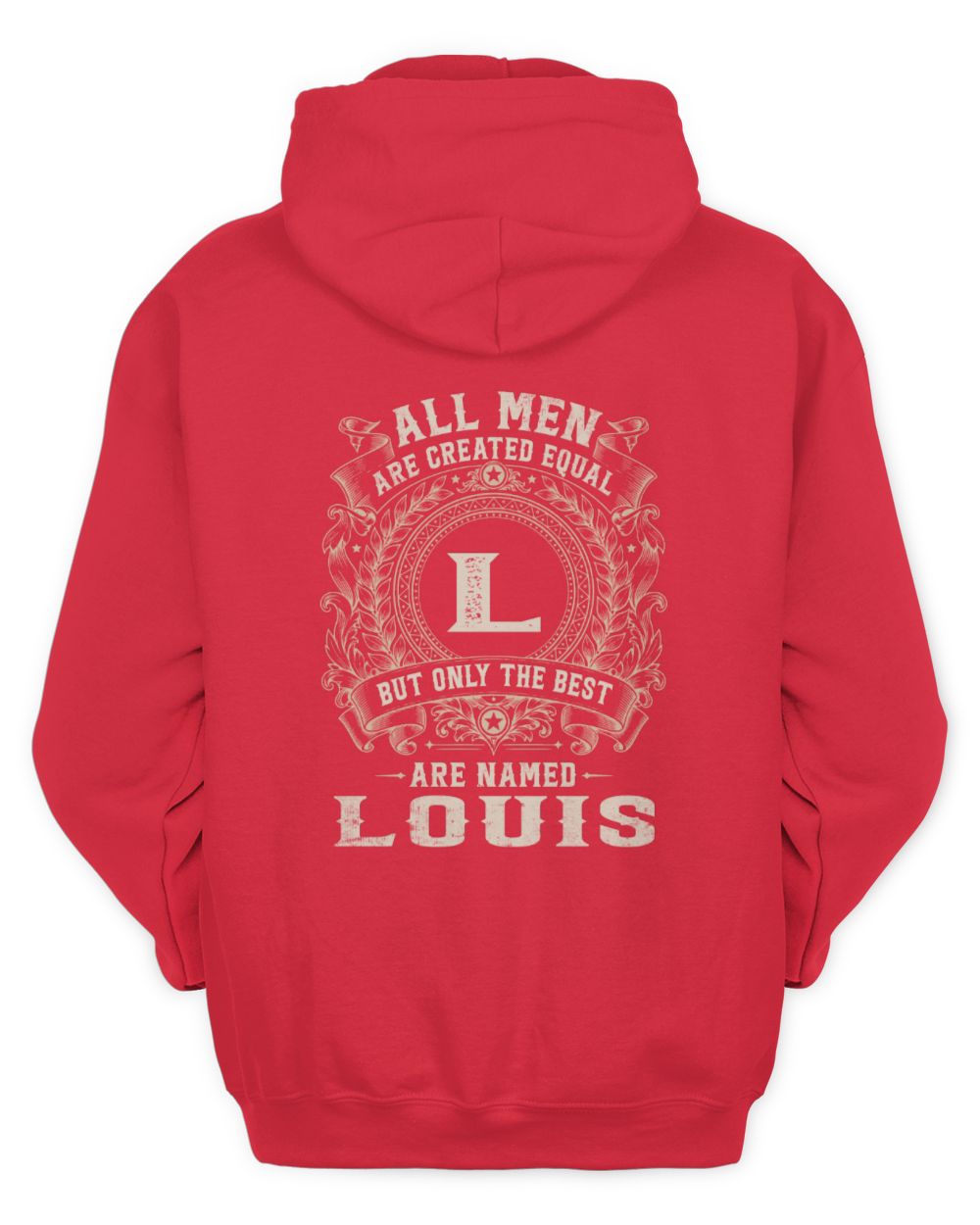 All Men Are Created Equal Cool Logo Shirt LOUIS M1-60 / Unisex Hoodie / red