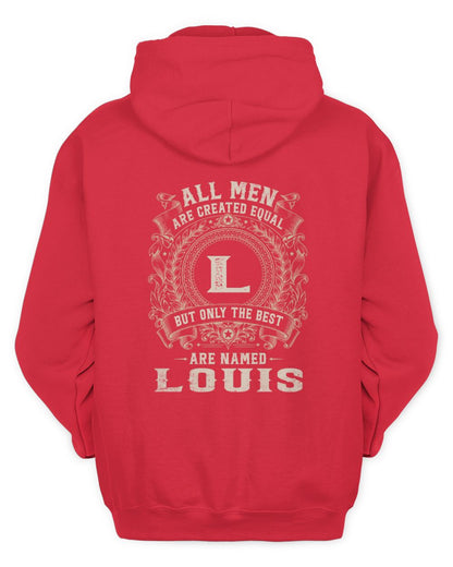 All Men Are Created Equal Cool Logo Shirt LOUIS M1-60 / Unisex Hoodie / red