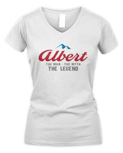 The Man The Myth The Legend Coors Light Beer T-Shirt ALBERT M1-S84 / Women's V-Neck T-Shirt / white