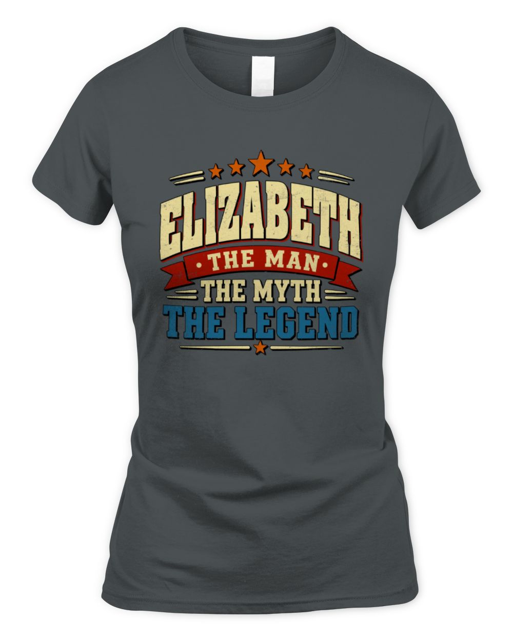 The Man The Myth The Legend Ribbon Vintage T-Shirt ELIZABETH M1-56 / Women's Standard T-Shirt / charcoal