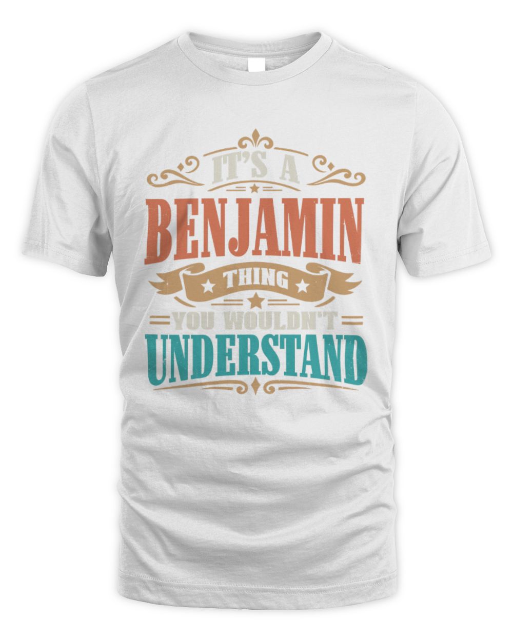 It’s a Name Thing Personalized Retro T-Shirt BENJAMIN M1-47 / Unisex Standard T-Shirt / white