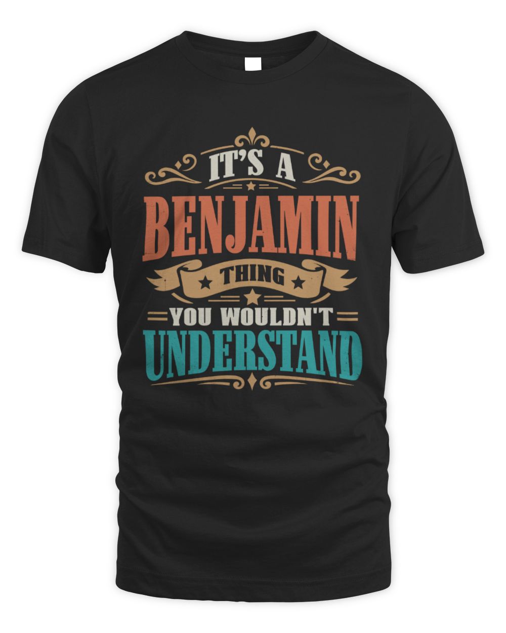It’s a Name Thing Personalized Retro T-Shirt BENJAMIN M1-47 / Unisex Standard T-Shirt / black