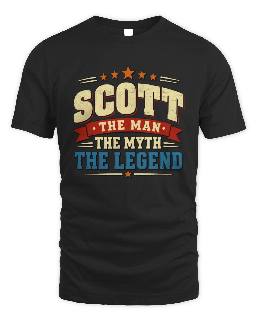 The Man The Myth The Legend Ribbon Vintage T-Shirt SCOTT M1-56 / Unisex Standard T-Shirt / black
