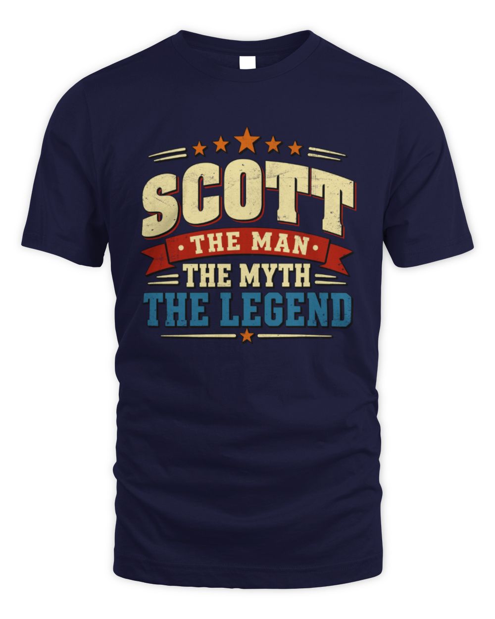 The Man The Myth The Legend Ribbon Vintage T-Shirt SCOTT M1-56 / Unisex Standard T-Shirt / navy