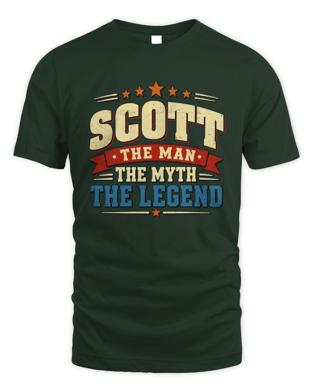 The Man The Myth The Legend Ribbon Vintage T-Shirt SCOTT M1-56 / Unisex Standard T-Shirt / forest green