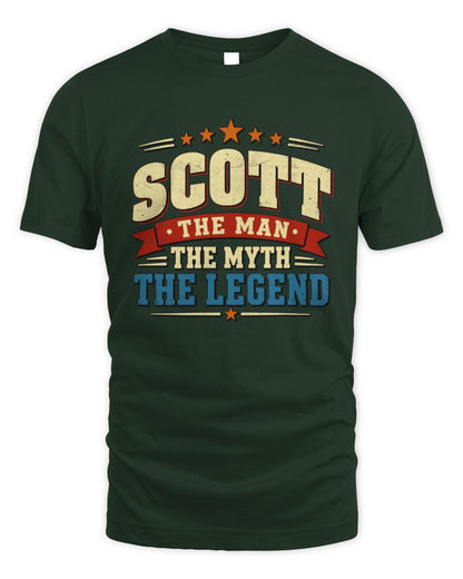 The Man The Myth The Legend Ribbon Vintage T-Shirt SCOTT M1-56 / Unisex Standard T-Shirt / forest green