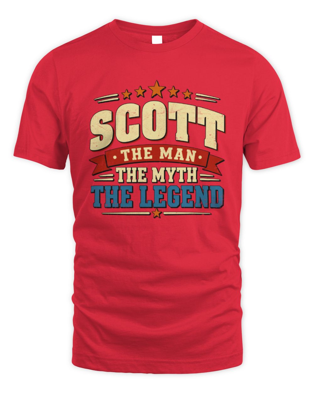 The Man The Myth The Legend Ribbon Vintage T-Shirt SCOTT M1-56 / Unisex Standard T-Shirt / red