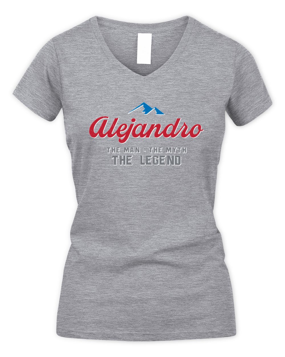The Man The Myth The Legend Coors Light Beer T-Shirt ALEJANDRO M1-S84 / Women's V-Neck T-Shirt / sport grey