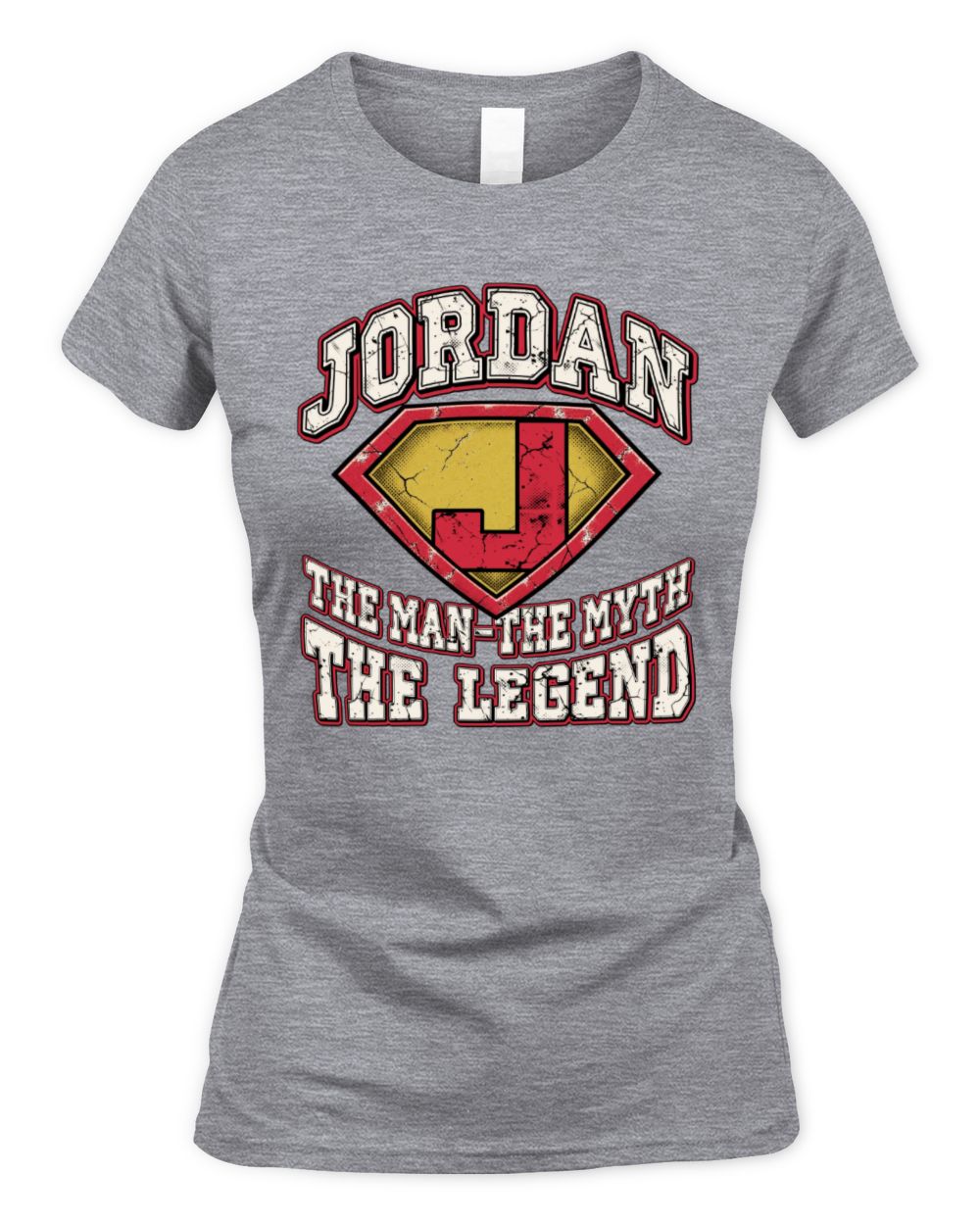 The Man The Myth The Legend Superman Graphic T-Shirt JORDAN M1-74 / Women's Standard T-Shirt / sport grey