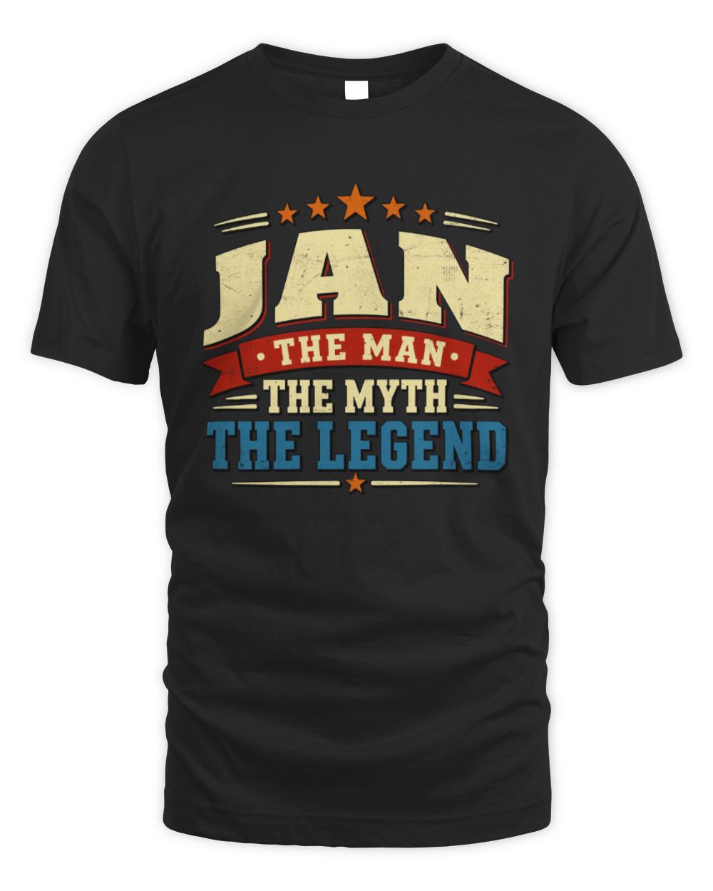 The Man The Myth The Legend Ribbon Vintage T-Shirt JAN M1-56 / Unisex Standard T-Shirt / black