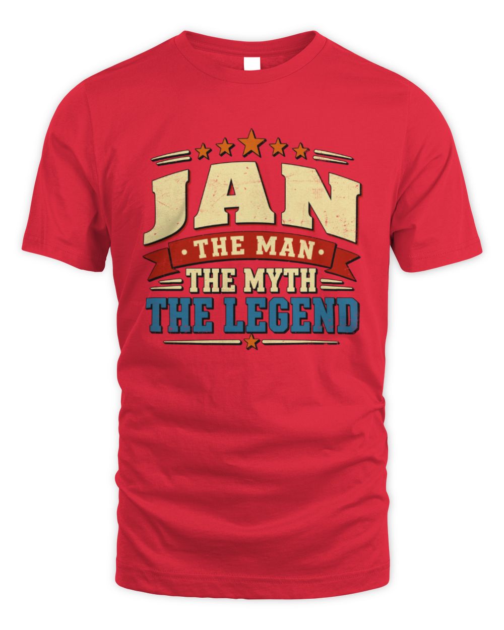 The Man The Myth The Legend Ribbon Vintage T-Shirt JAN M1-56 / Unisex Standard T-Shirt / red