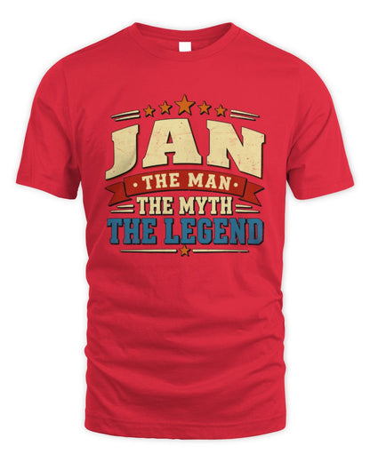 The Man The Myth The Legend Ribbon Vintage T-Shirt JAN M1-56 / Unisex Standard T-Shirt / red