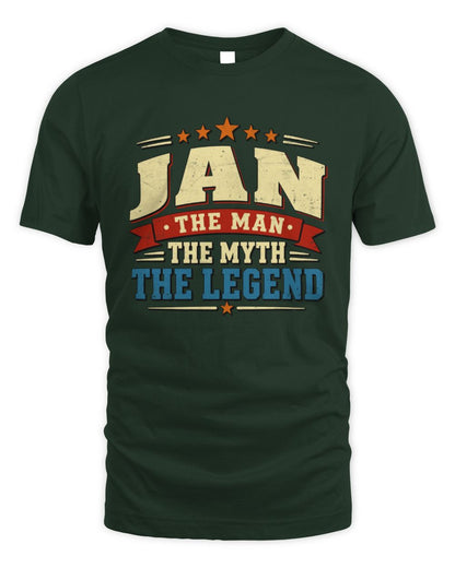 The Man The Myth The Legend Ribbon Vintage T-Shirt JAN M1-56 / Unisex Standard T-Shirt / forest green
