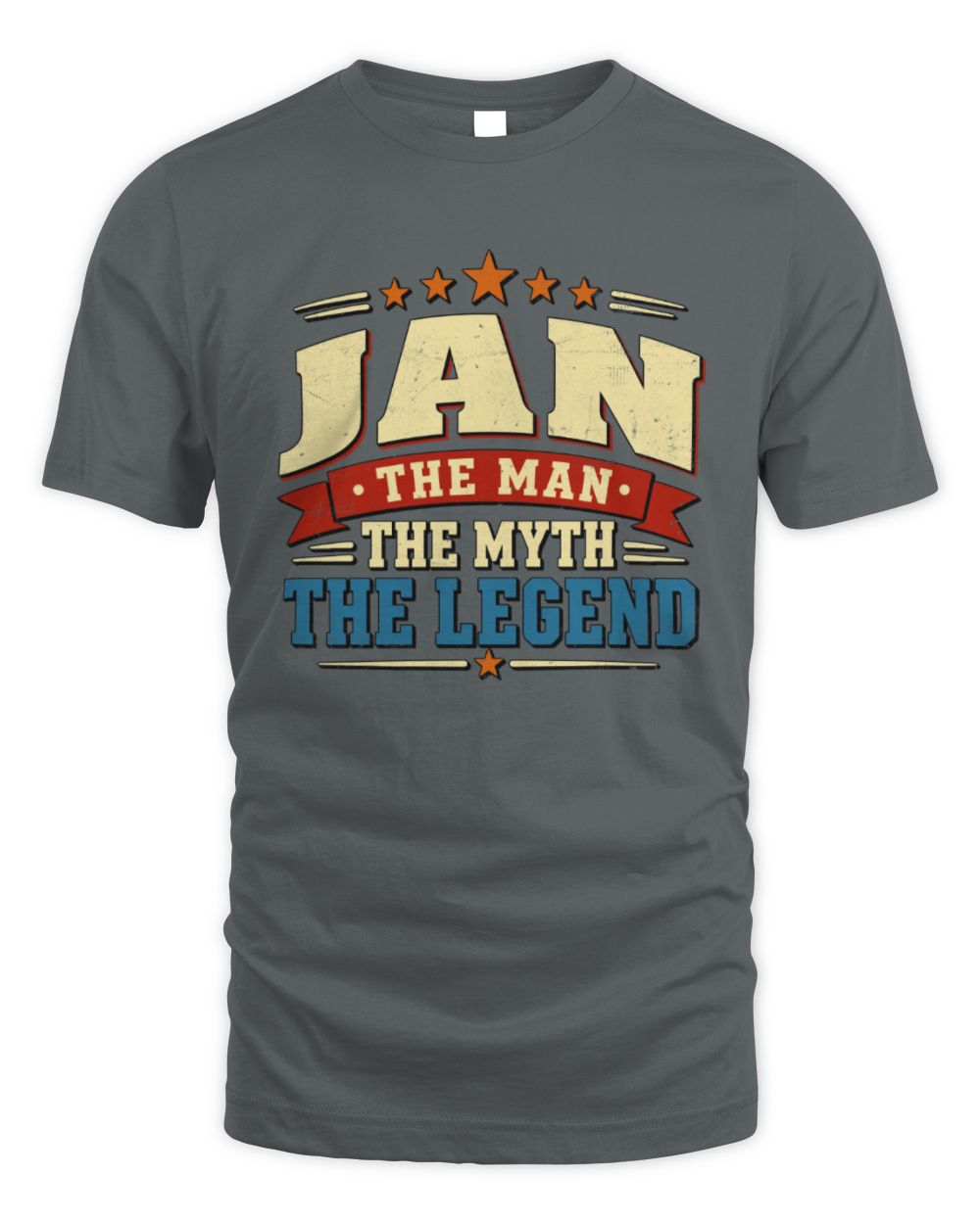 The Man The Myth The Legend Ribbon Vintage T-Shirt JAN M1-56 / Unisex Standard T-Shirt / charcoal