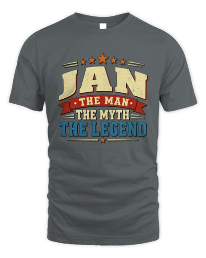 The Man The Myth The Legend Ribbon Vintage T-Shirt JAN M1-56 / Unisex Standard T-Shirt / charcoal
