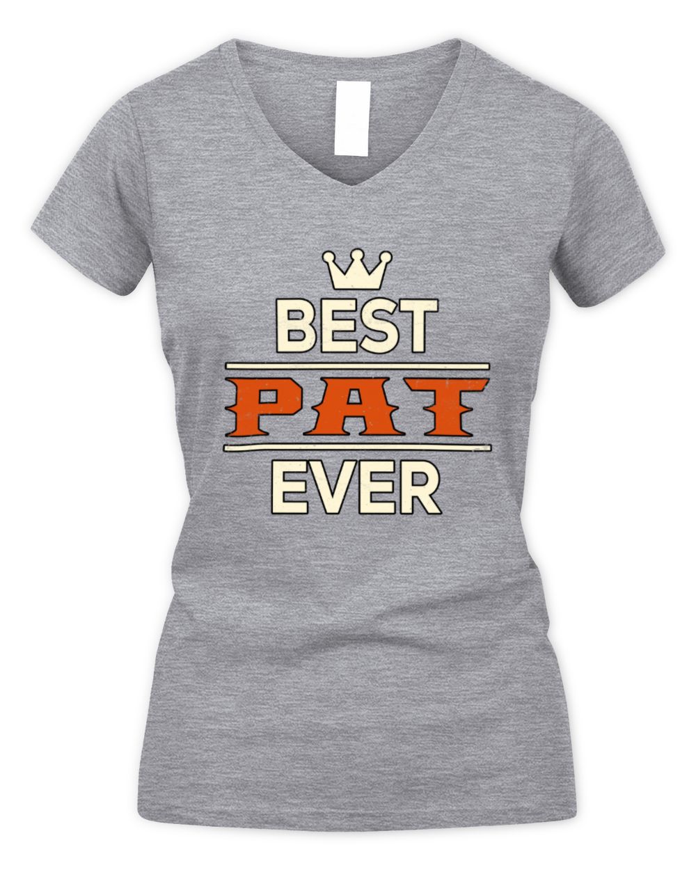 Best Your Name With Crown Shirt PAT M1-59 / Women's V-Neck T-Shirt / sport grey