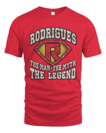 The Man The Myth The Legend Superman Graphic T-Shirt RODRIGUES M1-74 / Unisex Standard T-Shirt / red