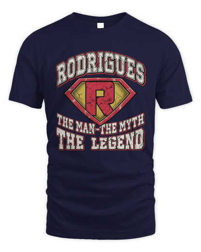 The Man The Myth The Legend Superman Graphic T-Shirt RODRIGUES M1-74 / Unisex Standard T-Shirt / navy