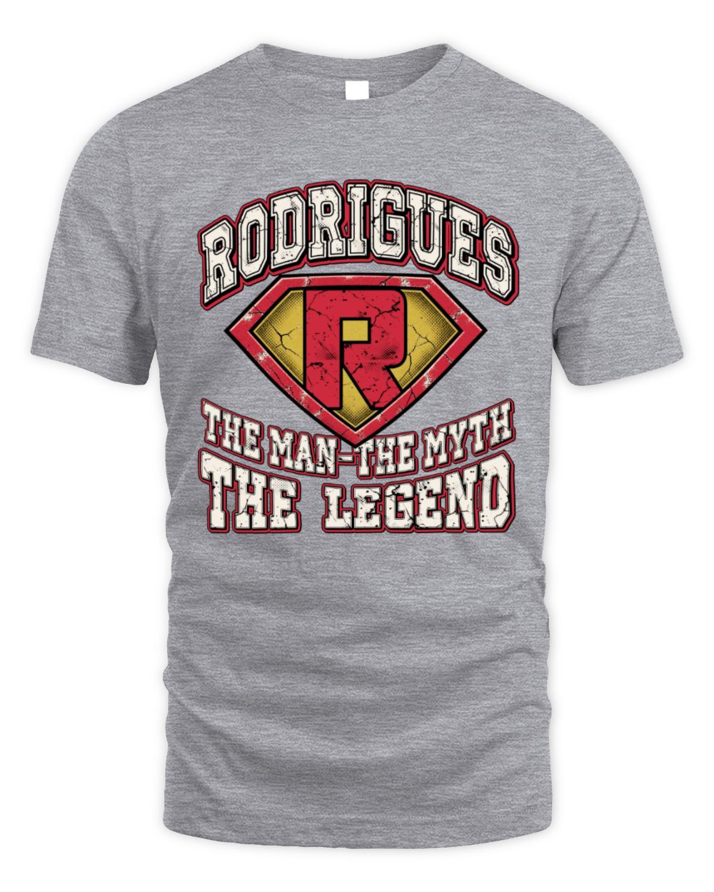 The Man The Myth The Legend Superman Graphic T-Shirt RODRIGUES M1-74 / Unisex Standard T-Shirt / sport grey