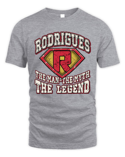 The Man The Myth The Legend Superman Graphic T-Shirt RODRIGUES M1-74 / Unisex Standard T-Shirt / sport grey