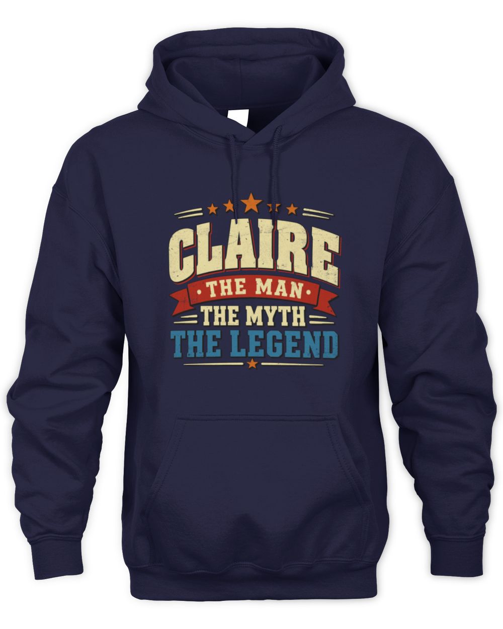 The Man The Myth The Legend Ribbon Vintage T-Shirt CLAIRE M1-56 / Unisex Hoodie / navy