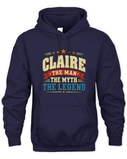 The Man The Myth The Legend Ribbon Vintage T-Shirt CLAIRE M1-56 / Unisex Hoodie / navy