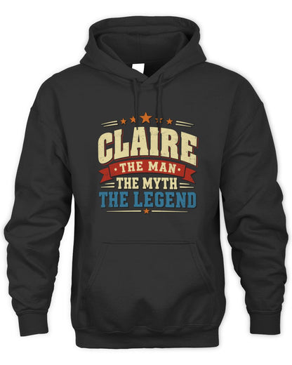 The Man The Myth The Legend Ribbon Vintage T-Shirt CLAIRE M1-56 / Unisex Hoodie / black