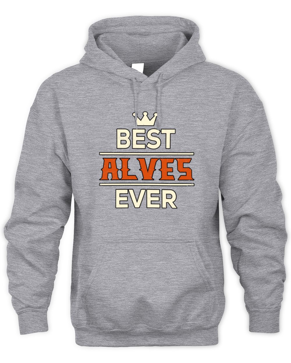 Best Your Name With Crown Shirt ALVES M1-59 / Unisex Hoodie / sport grey