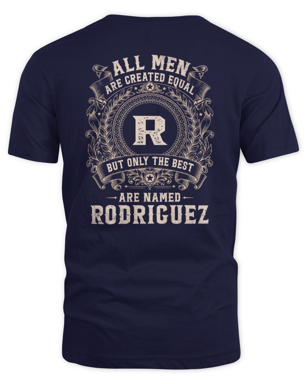All Men Are Created Equal Cool Logo Shirt RODRIGUEZ M1-60 / Unisex Standard T-Shirt / navy