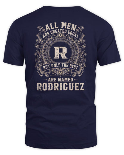 All Men Are Created Equal Cool Logo Shirt RODRIGUEZ M1-60 / Unisex Standard T-Shirt / navy
