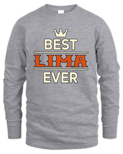Best Your Name With Crown Shirt LIMA M1-59 / Men's Long Sleeved T-Shirt / sport grey