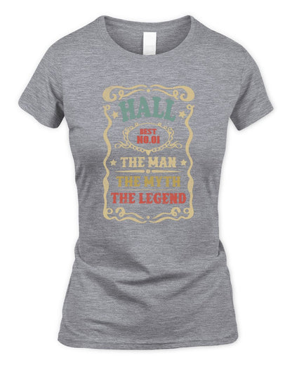 The Man The Myth The Legend Vintage Gold Wine Shirt HALL M1-52 / Women's Standard T-Shirt / sport grey