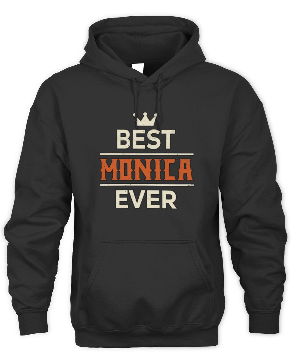 Best Your Name With Crown Shirt MONICA M1-59 / Unisex Hoodie / black