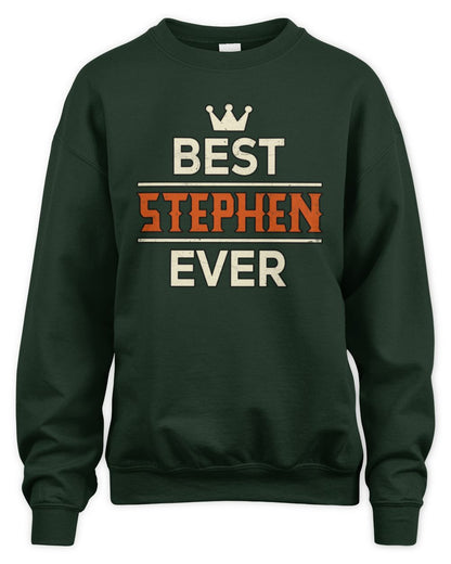 Best Your Name With Crown Shirt STEPHEN M1-59 / Unisex Sweatshirt / forest green