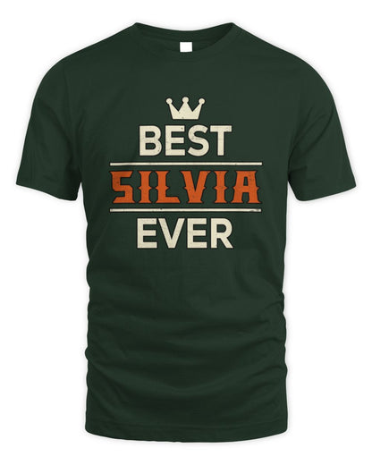 Best Your Name With Crown Shirt SILVIA M1-59 / Unisex Standard T-Shirt / forest green
