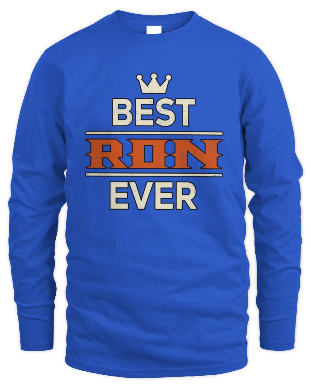 Best Your Name With Crown Shirt RON M1-59 / Men's Long Sleeved T-Shirt / royal