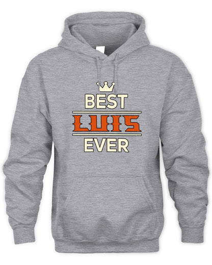 Best Your Name With Crown Shirt LUIS M1-59 / Unisex Hoodie / sport grey