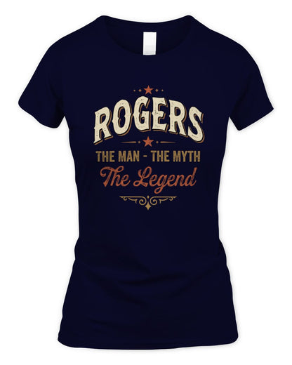 I'm Name I'm Not Rude I Just Have The Balls Funny T-Shirt ROGERS M1-77 / Women's Standard T-Shirt / navy