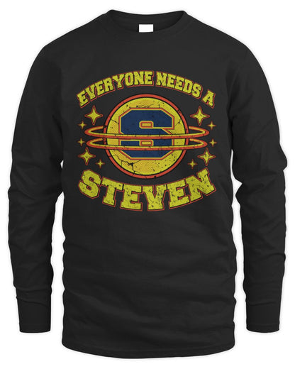 Everyone Needs a Your Name Shirt STEVEN M1-76 / Men's Long Sleeved T-Shirt / black