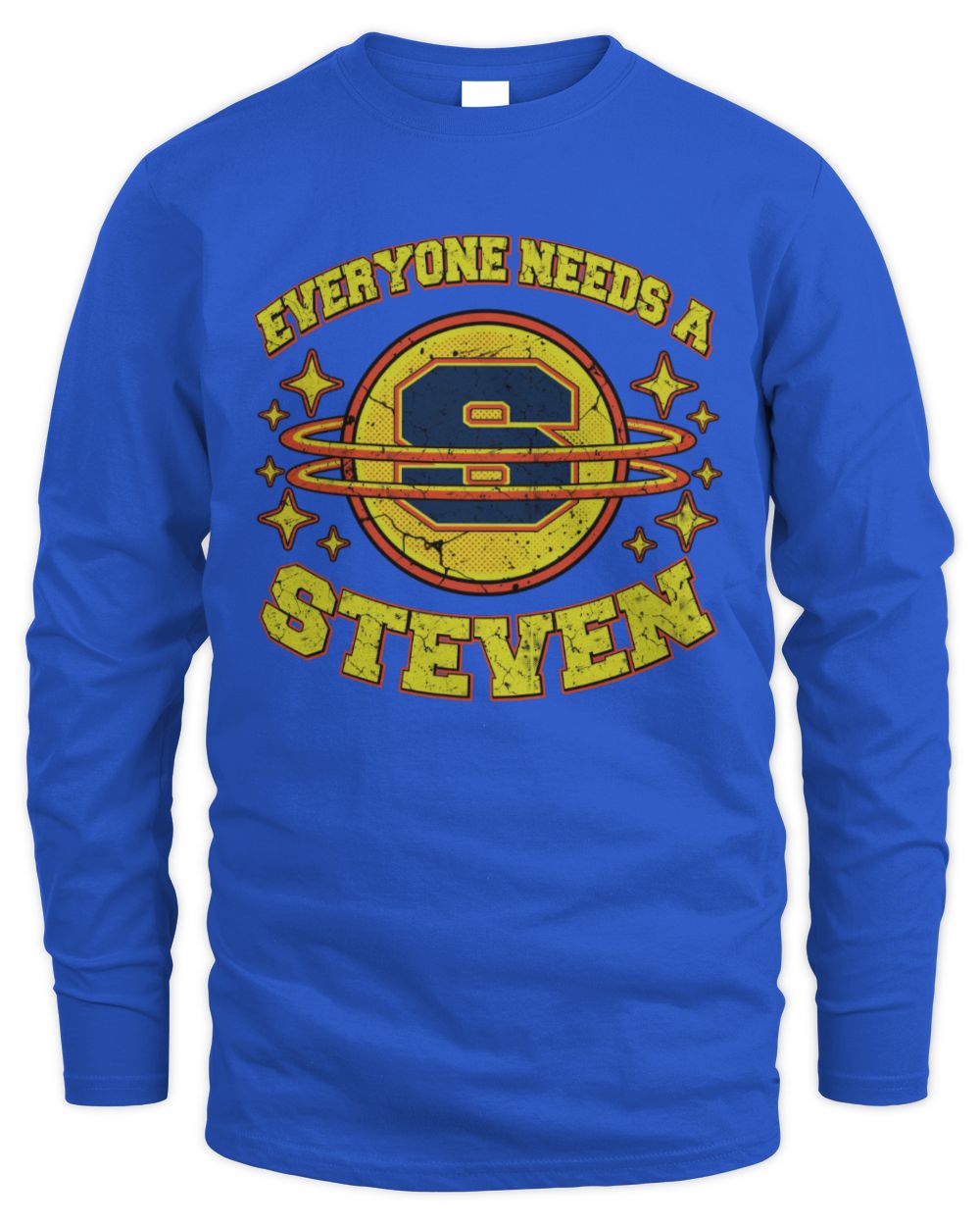 Everyone Needs a Your Name Shirt STEVEN M1-76 / Men's Long Sleeved T-Shirt / royal