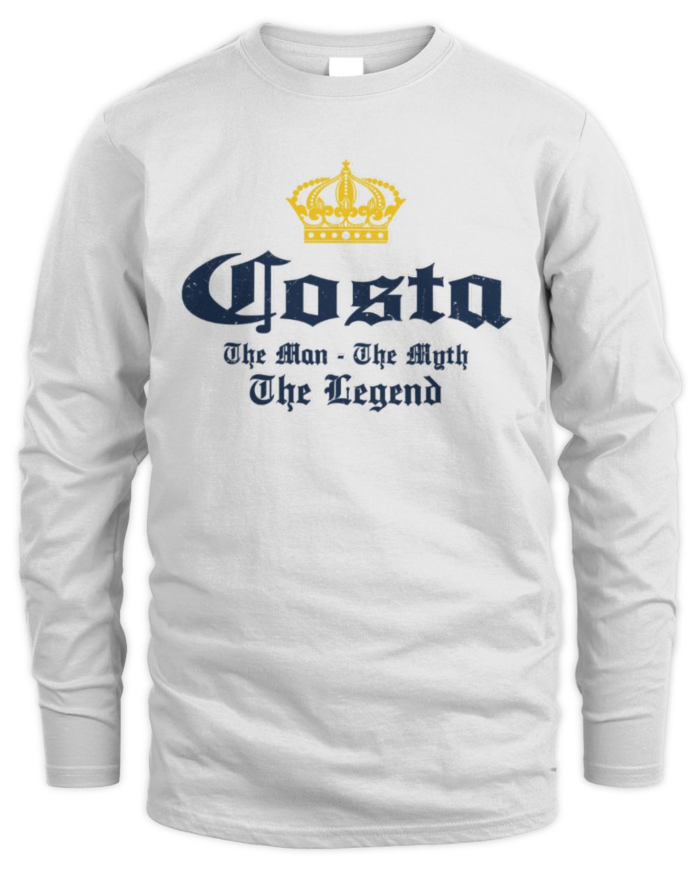 The Man The Myth The Legend Corona Beer T-Shirt COSTA M1-S83 / Men's Long Sleeved T-Shirt / white