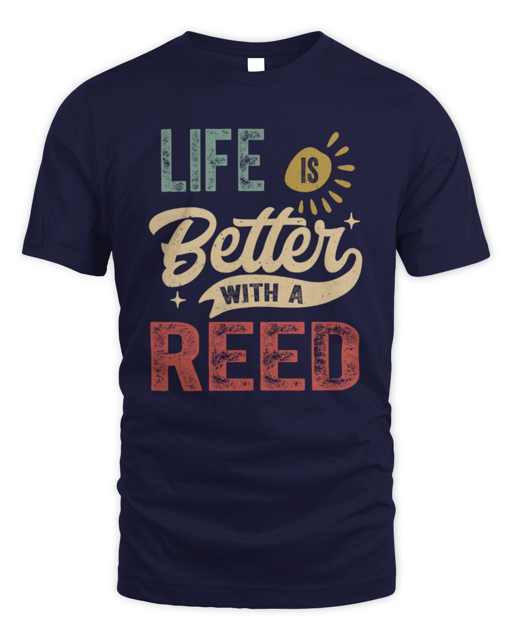 Life Is Better With a Name Personalized Retro T-Shirt REED-48 / Unisex Standard T-Shirt / navy