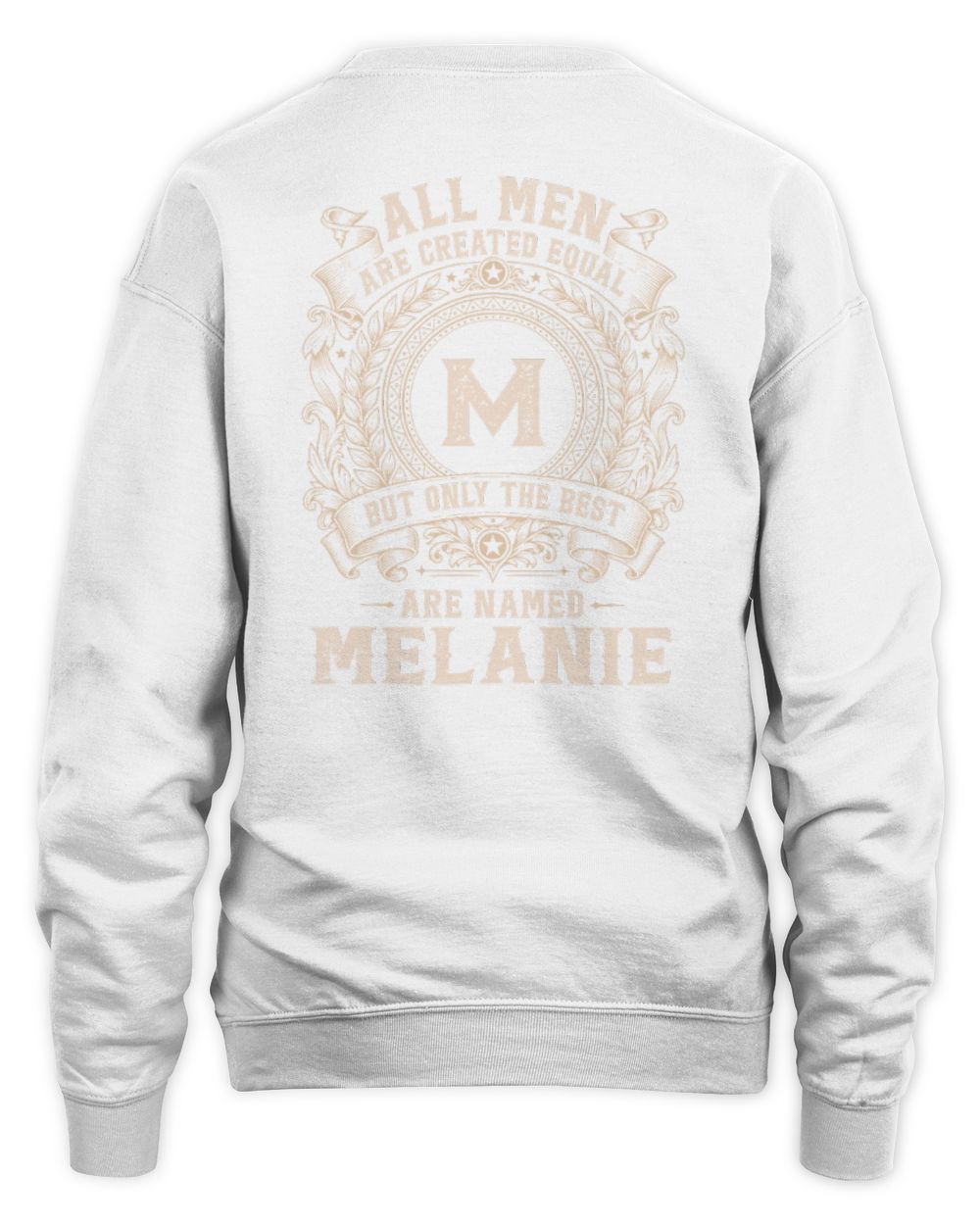 All Men Are Created Equal Cool Logo Shirt MELANIE M1-60 / Unisex Sweatshirt / white