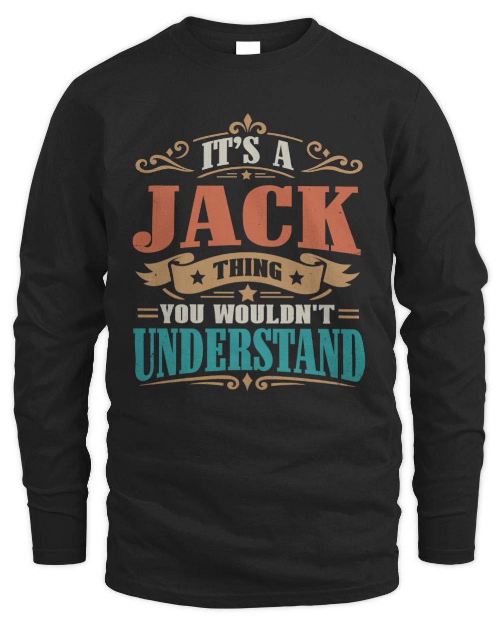 It’s a Name Thing Personalized Retro T-Shirt JACK M1-47 / Men's Long Sleeved T-Shirt / black