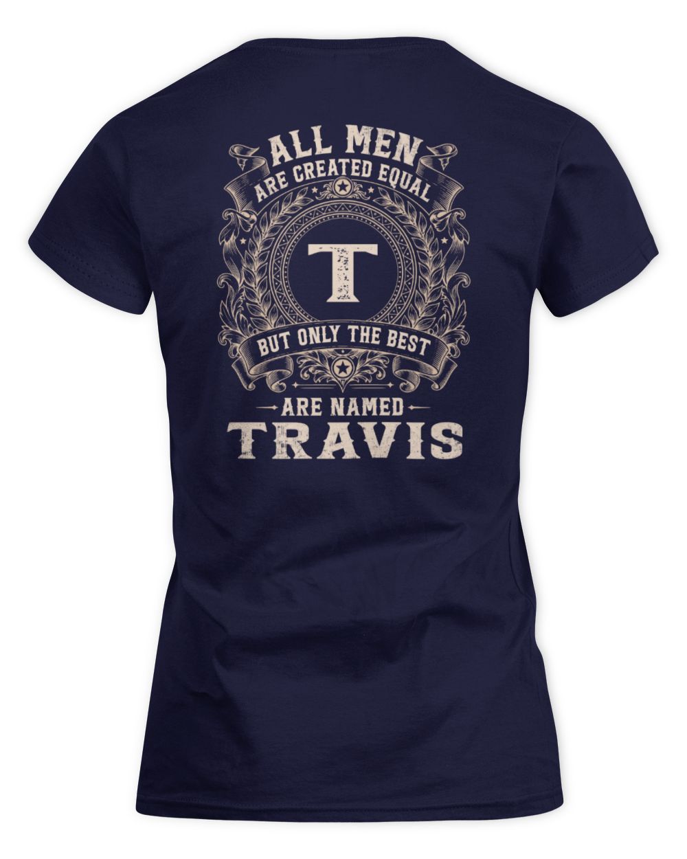 All Men Are Created Equal Cool Logo Shirt TRAVIS M1-60 / Women's Standard T-Shirt / navy