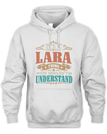 It’s a Name Thing Personalized Retro T-Shirt LARA M1-47 / Unisex Hoodie / white