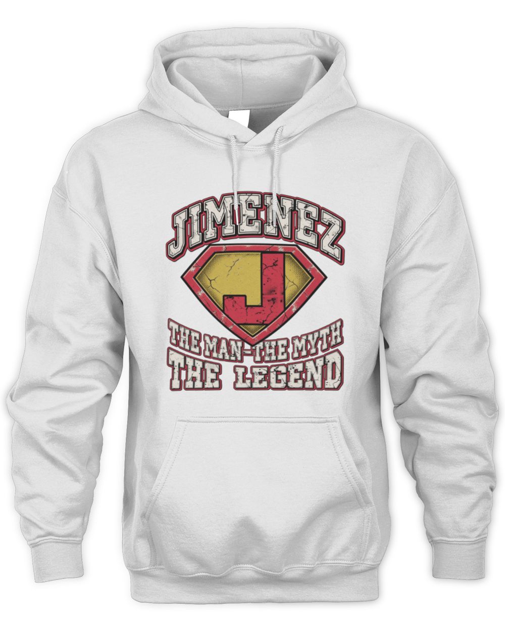 The Man The Myth The Legend Superman Graphic T-Shirt JIMENEZ M1-74 / Unisex Hoodie / white